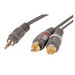 cables de audio HI-MAX, siliconados, conectores dorados, Plug stereo 3.5 mm a 2 RCA macho, de 3, 5 y 8 metros