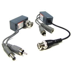 Balun para conexion de Video camaras de vigilancia con salida de AUDIO y alimentacin VDC. Ahorrese la incomodidad y el costo del cableado coaxial y el adicional para el audio y la energia. Use cable UTP cat5 minimo.