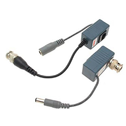 Balun para conexion de video camaras de vigilancia con alimentacin VDC. Ahorrese la incomodidad y el costo del cableado coaxial y el adicional para la energia. Use cable UTP cat5 minimo.