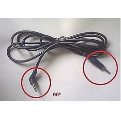 cable de audio stereo Plug 3.5 mm a Plug 3.5 mm codito 90º
